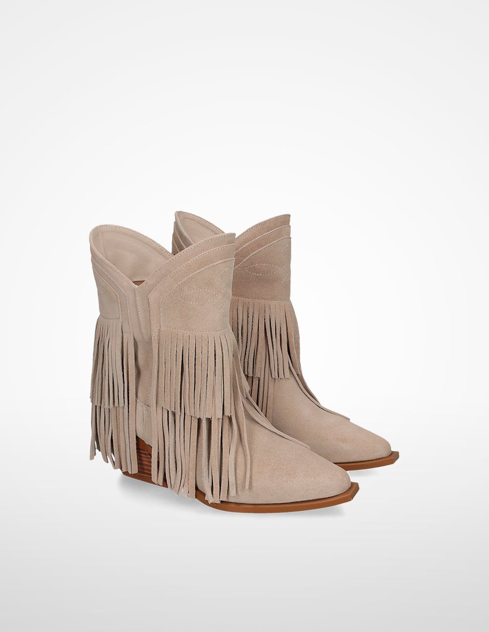 Ulanka Trueno - Leather ankle boots with fringes