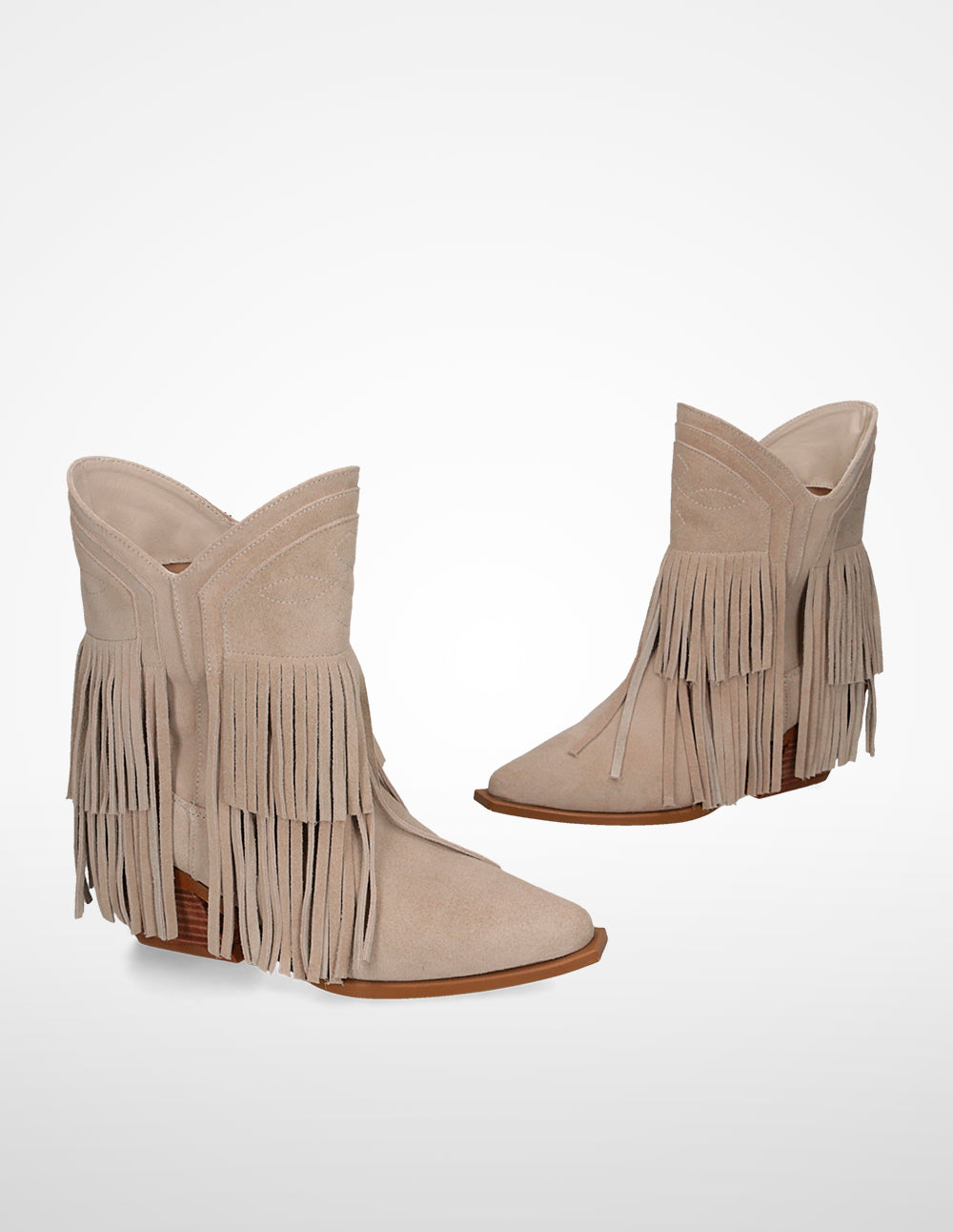 Ulanka Trueno - Leather ankle boots with fringes