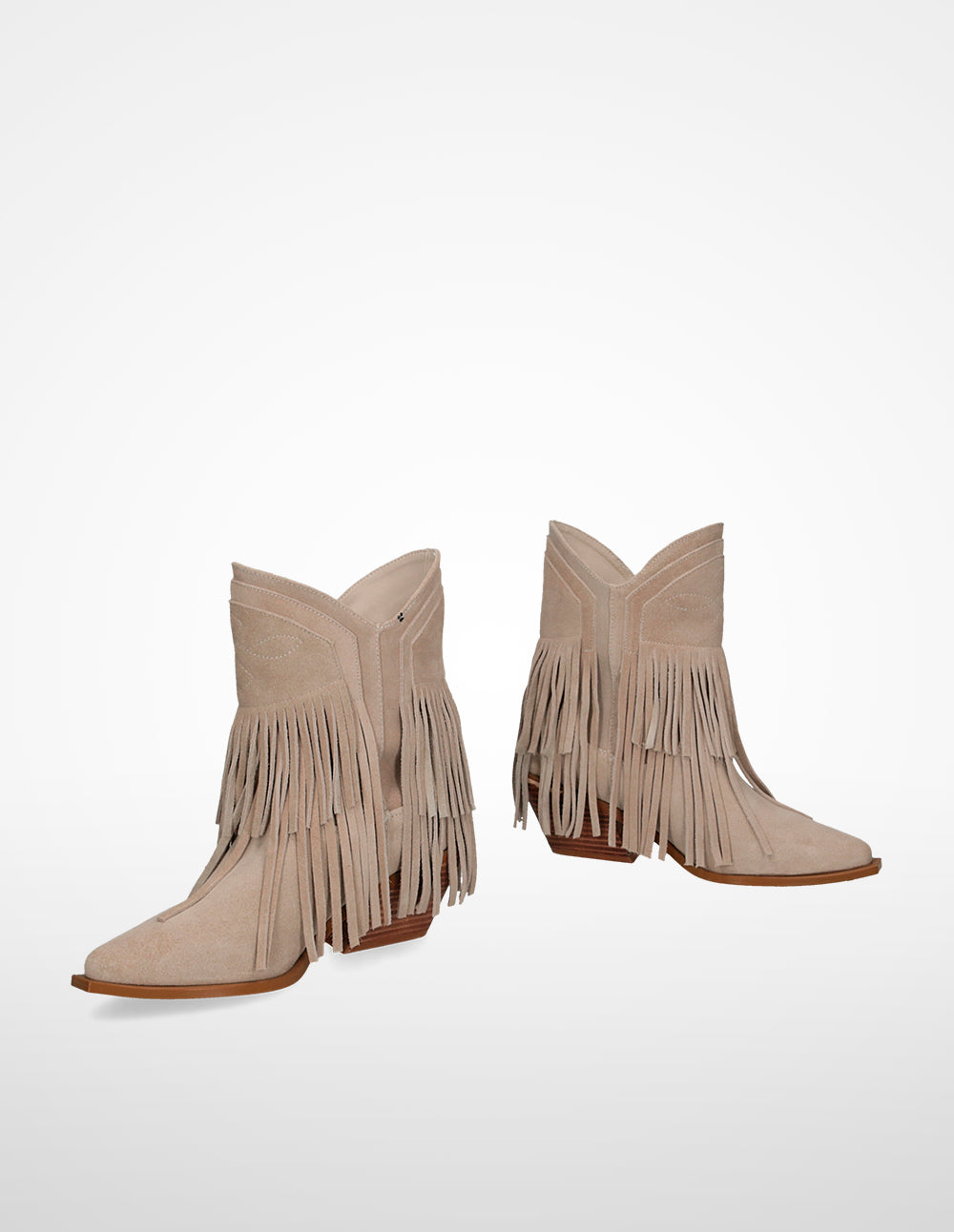 Ulanka Trueno - Leather ankle boots with fringes