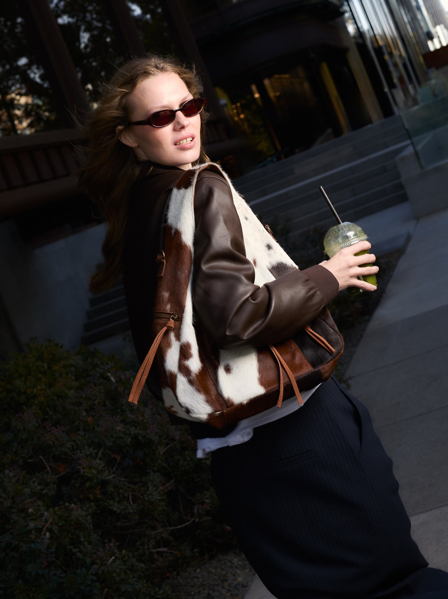 Animal print leather bag - ULK Laila