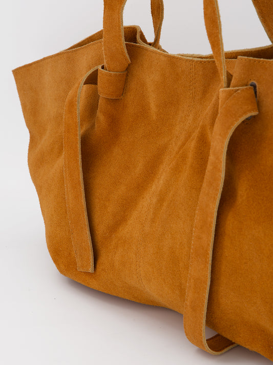 Bolso shopper naranja piel - Tavie