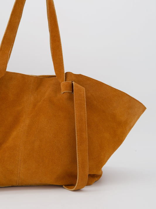 Bolso shopper naranja piel - Tavie