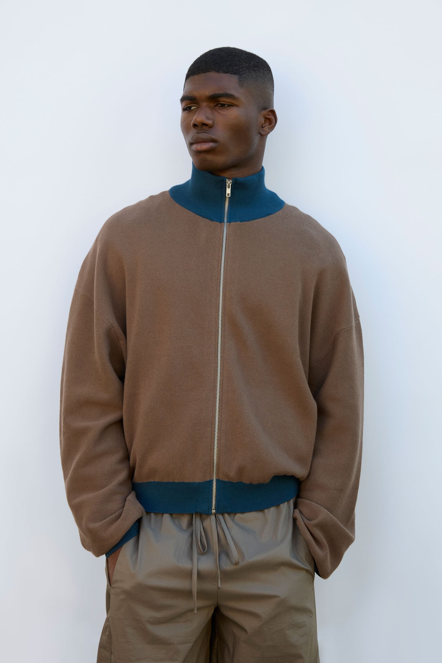 Chaqueta de punto con cremallera Wooly
