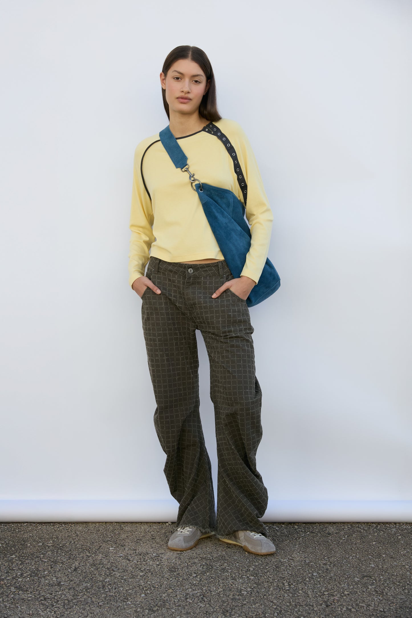 Asymmetric button-neck long-sleeve T-shirt - Elior