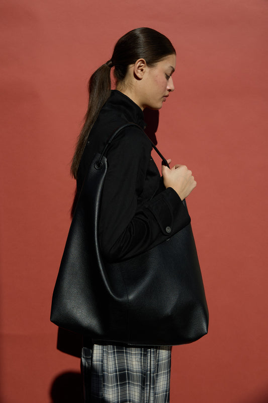 Black tote bag - Chalk