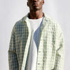 Camisa a cuadros relaxed fit - Blue