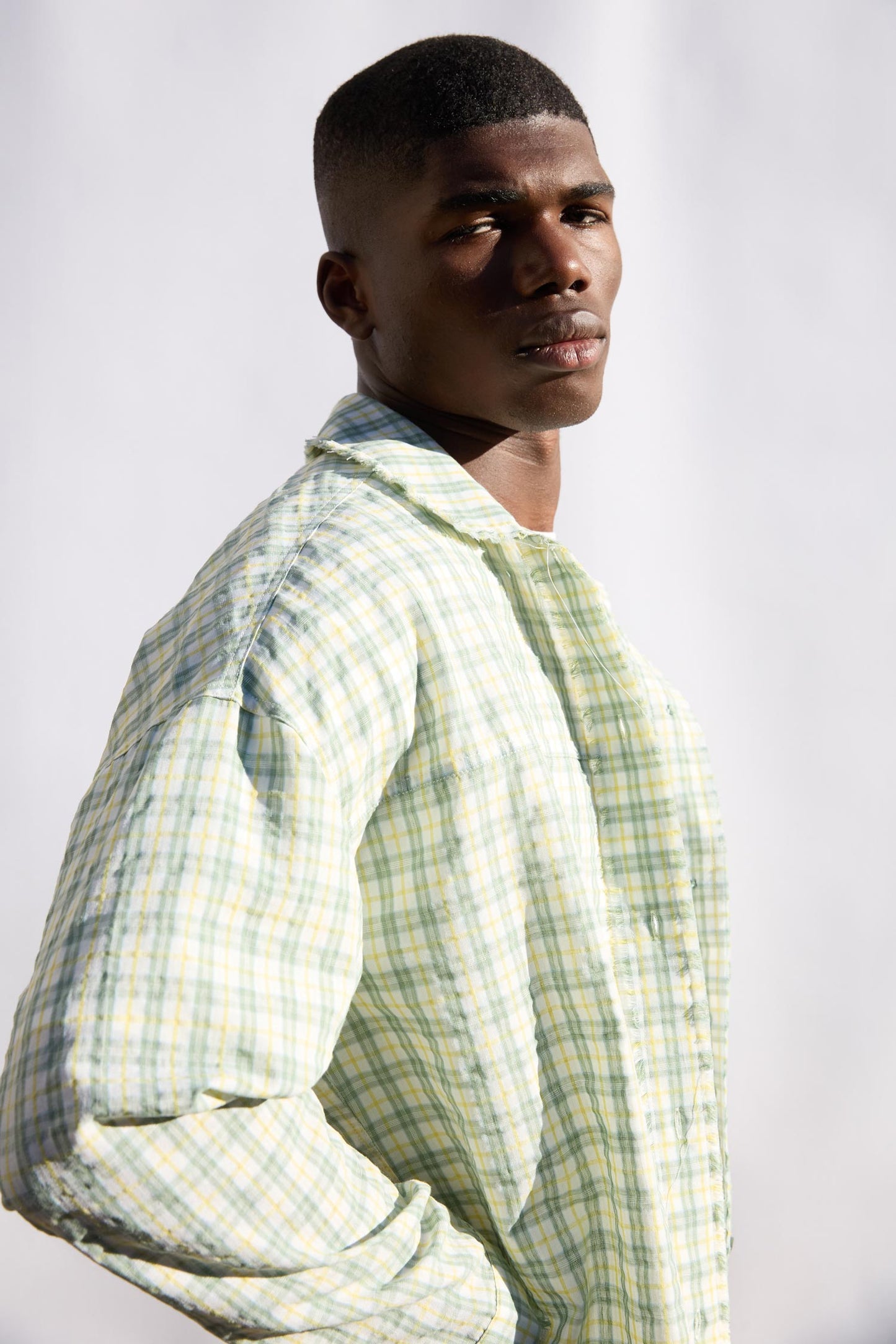 Camisa a cuadros relaxed fit - Blue