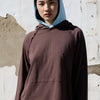 Sudadera doble marrón con capucha - Twotwo