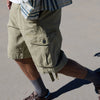 Adjustable cargo shorts - Cashmere
