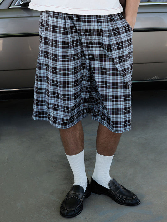 Bermudas tartán relaxed fit con cintura elástica - Cake