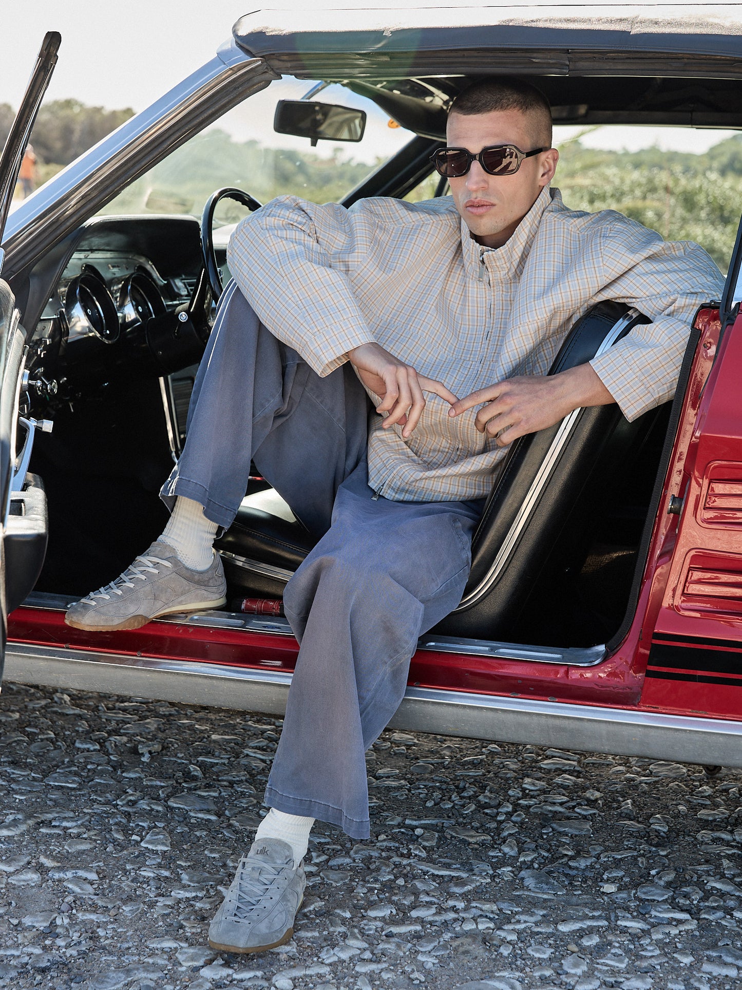 Sobrecamisa de cuadros con cremallera - Stuss