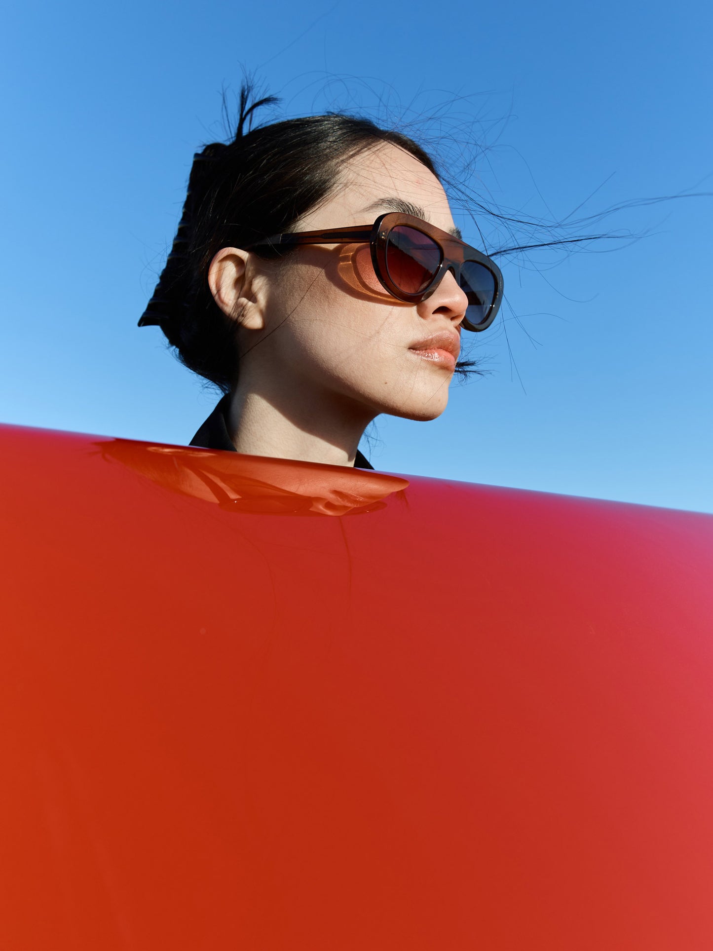 Amber sunglasses with pink gradient lens - Brera