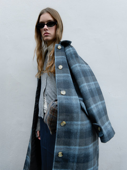 Long tartan coat - Orsa
