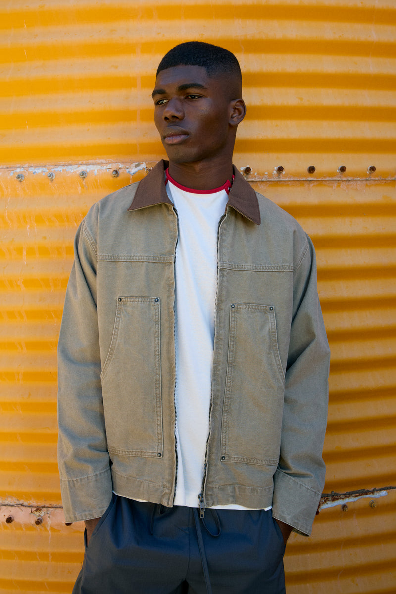 Sobrecamisa utilitaria corte boxy - Camel