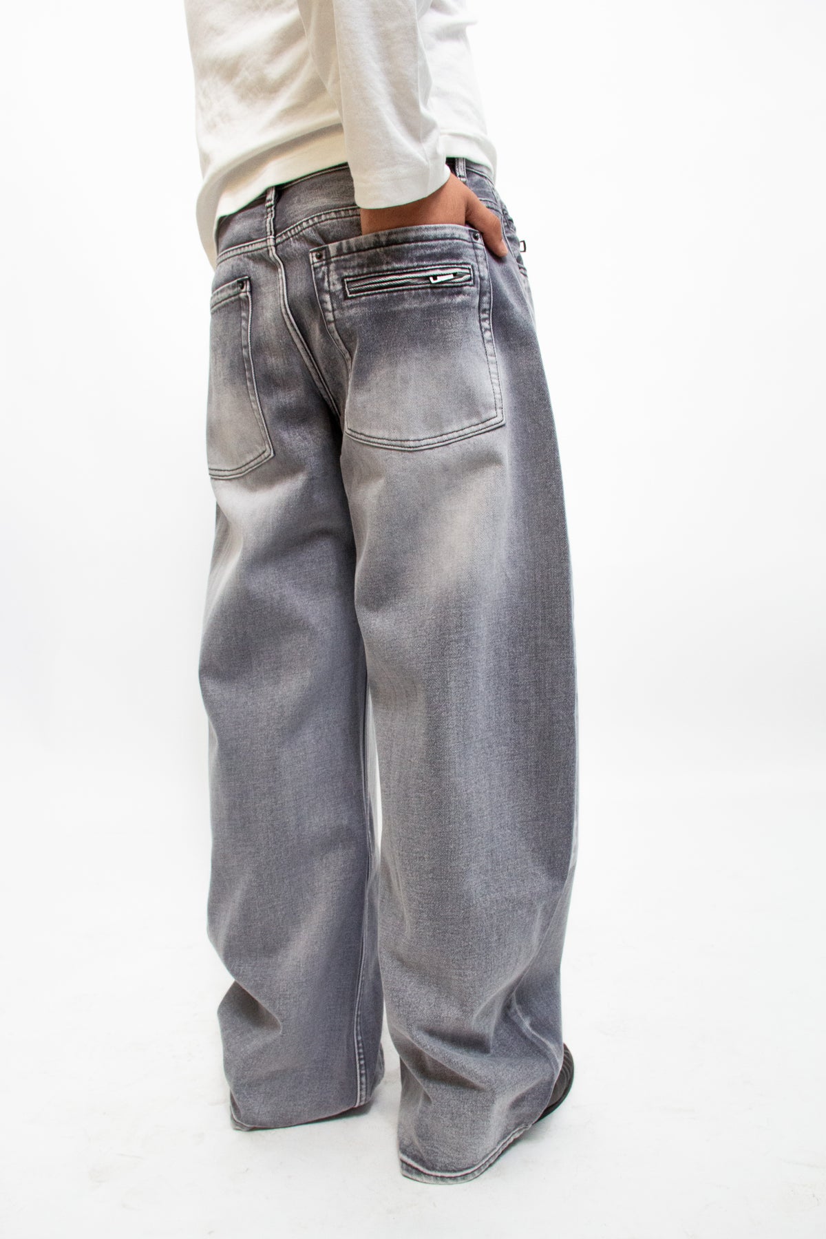 Jeans wide leg gris - Camo