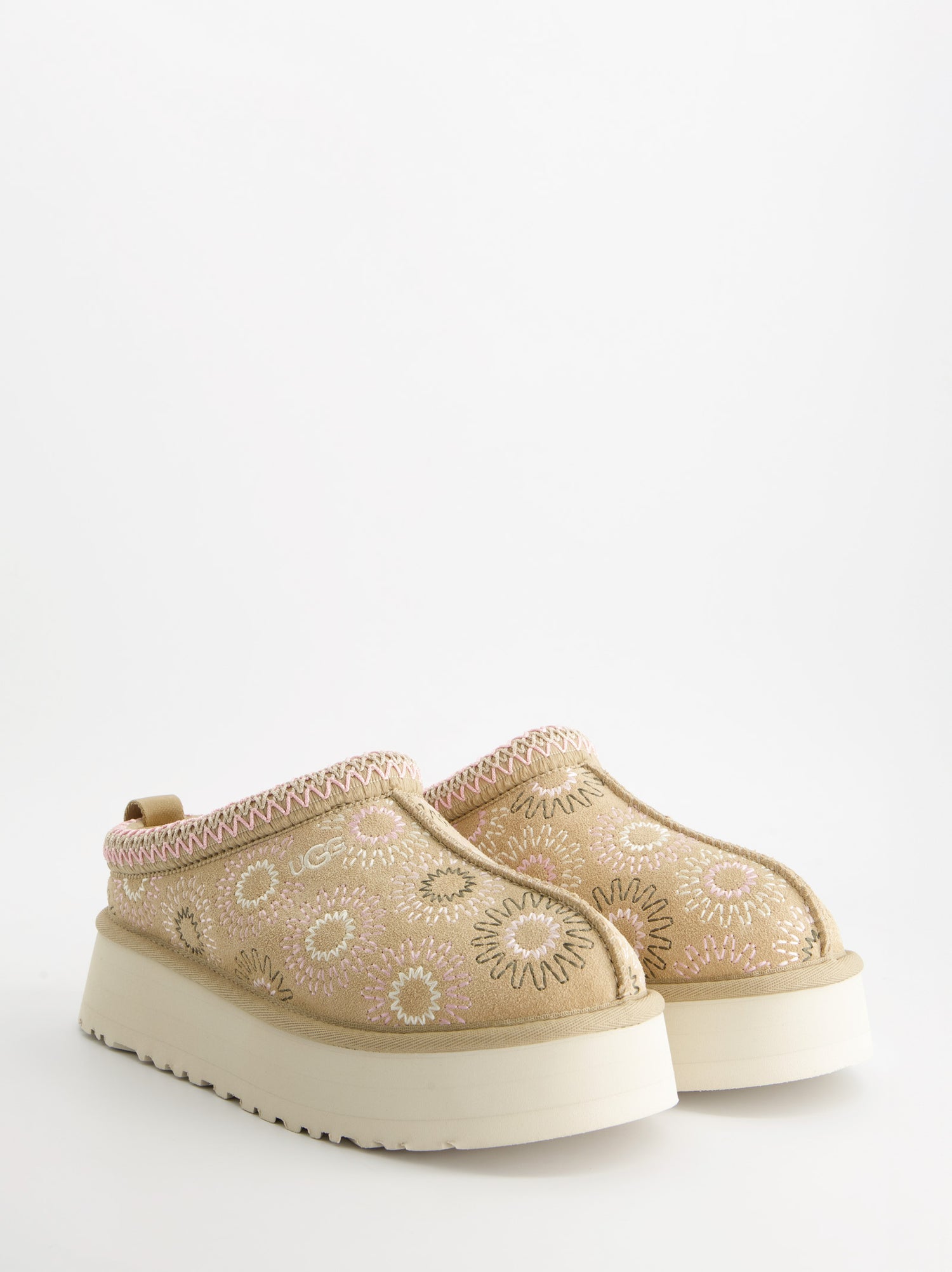 Zuecos de ante bordados con forro interior - UGG Tazz Sun Stitch