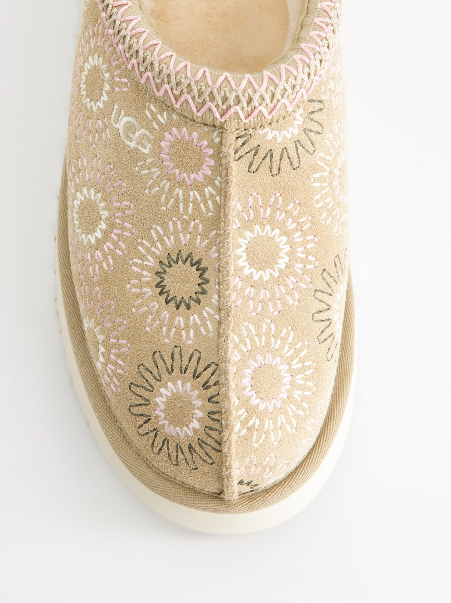 Zuecos de ante bordados con forro interior - UGG Tazz Sun Stitch
