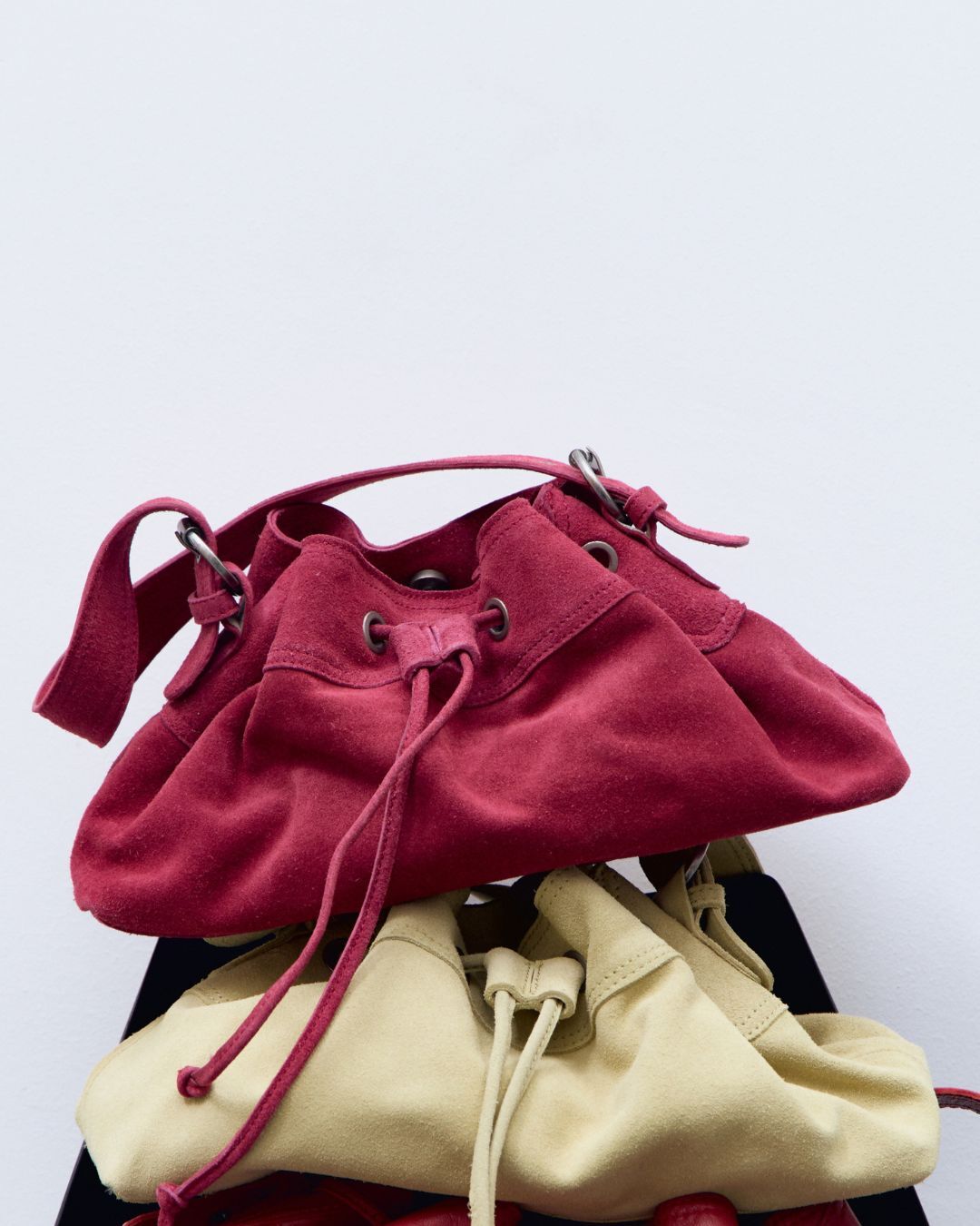 Bolso de ante rosa - Pomelie