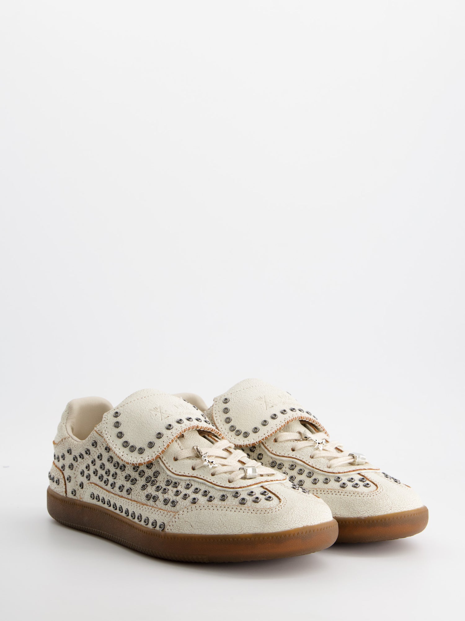 Zapatillas blancas de piel con tachuelas - Chile