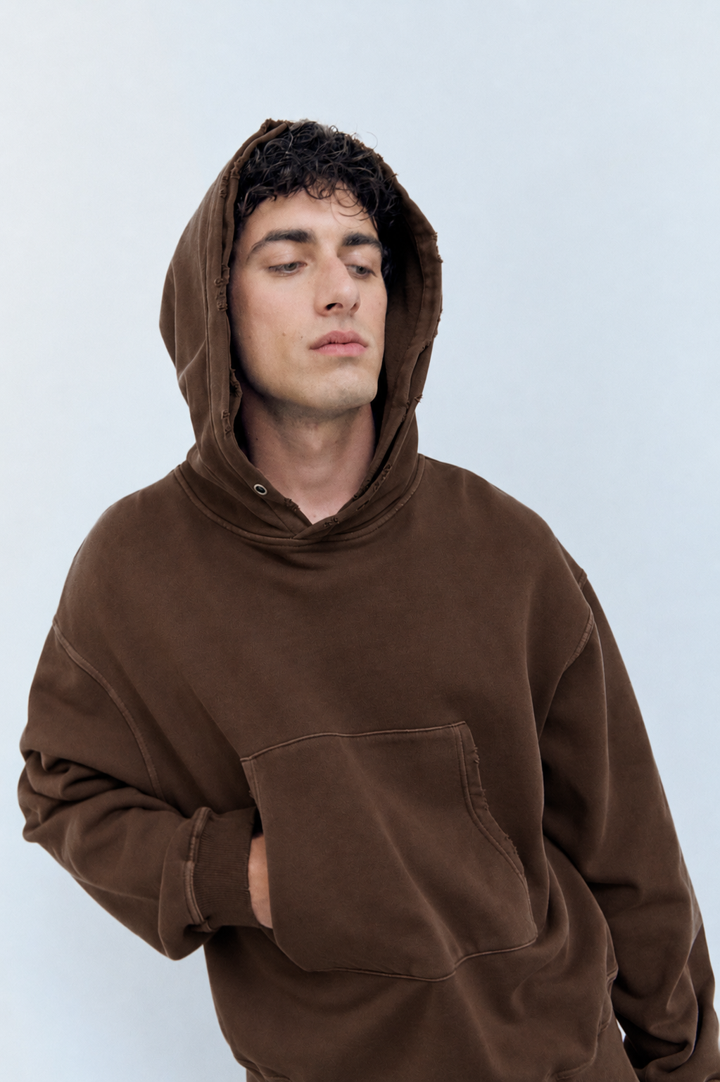 Sudadera de felpa con doble capucha 222