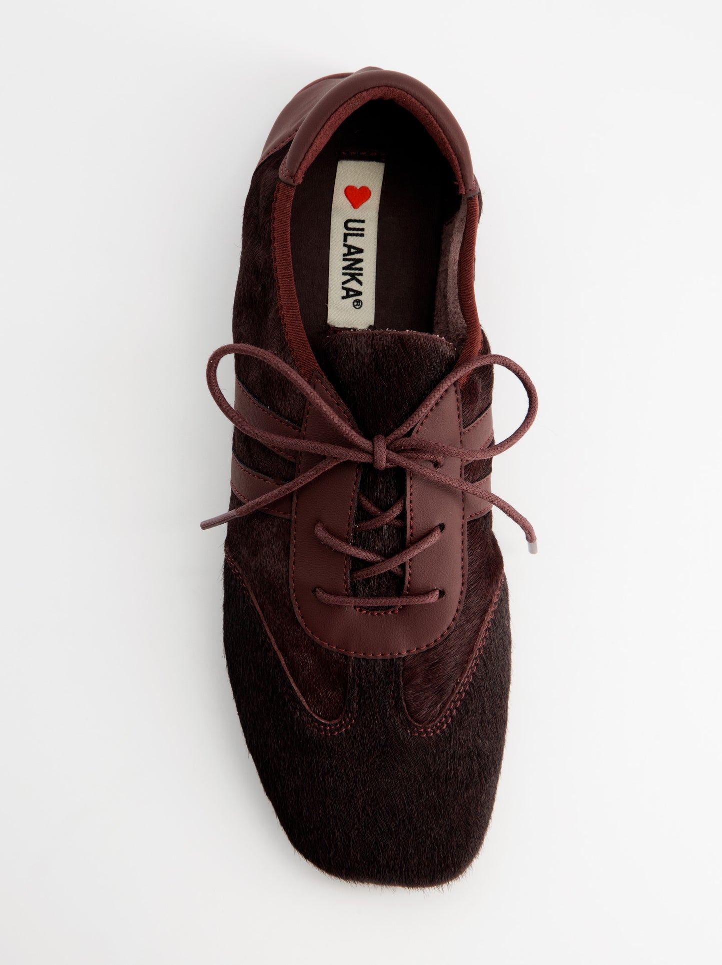 Zapatillas de pelo burdeos - ULK Lia