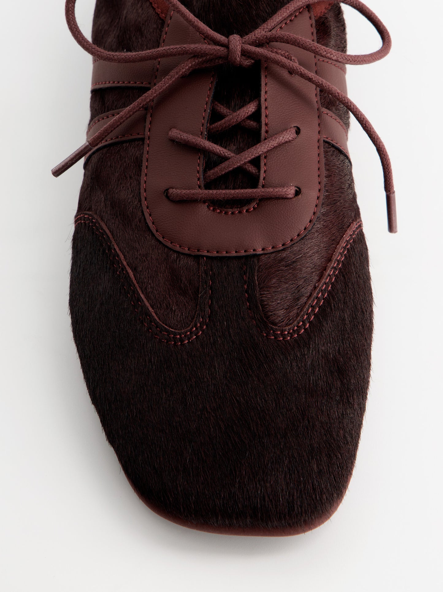 Zapatillas de pelo burdeos - ULK Lia