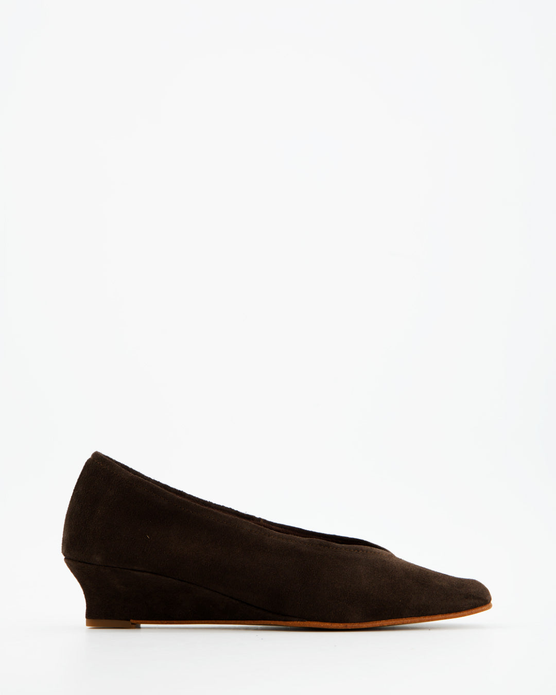 Zapatos de cuña serraje marrón - Muriel