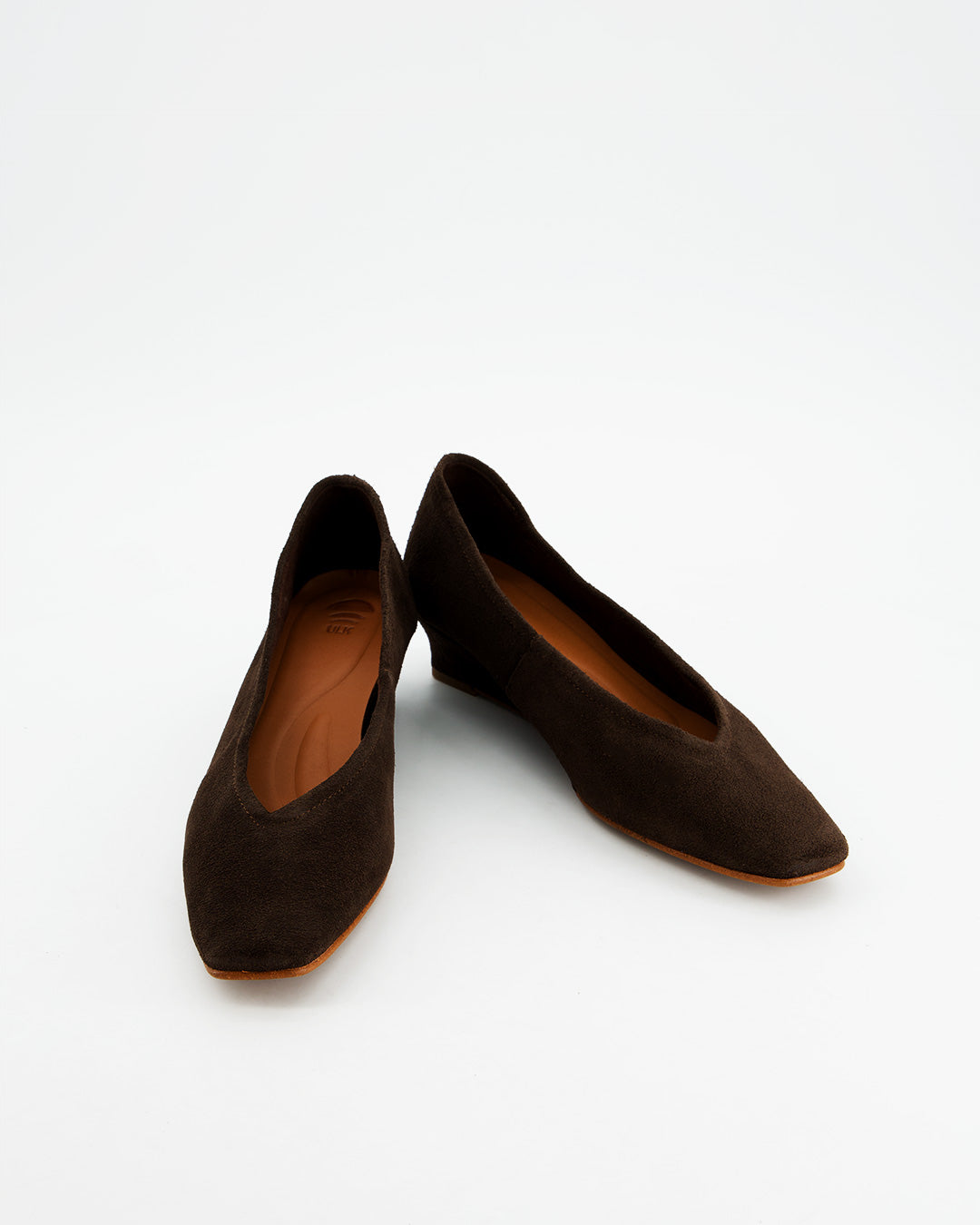 Zapatos de cuña serraje marrón - Muriel
