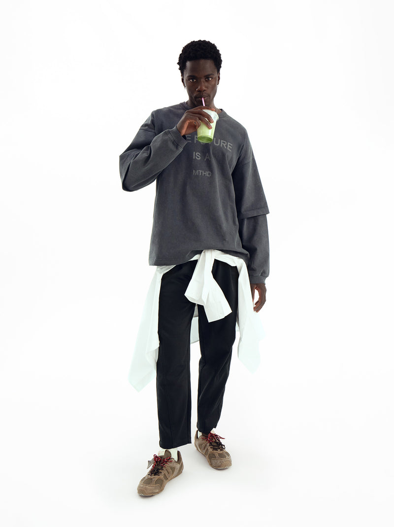 Sudadera doble estampada - Barcelona