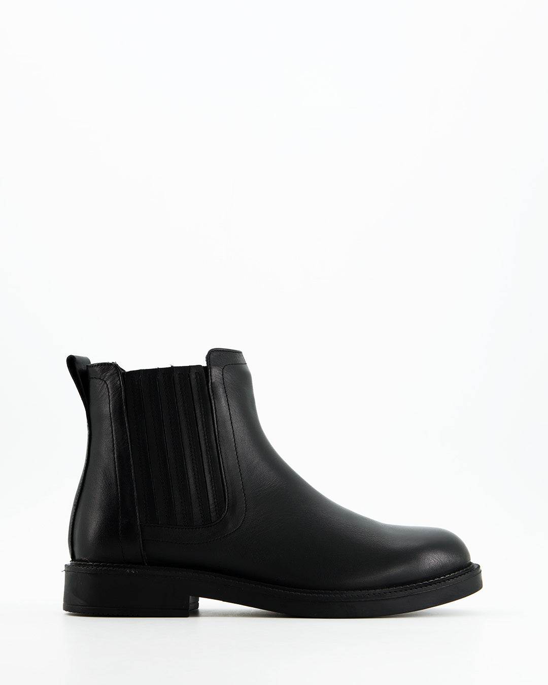 Botines planos de piel negro - Seam