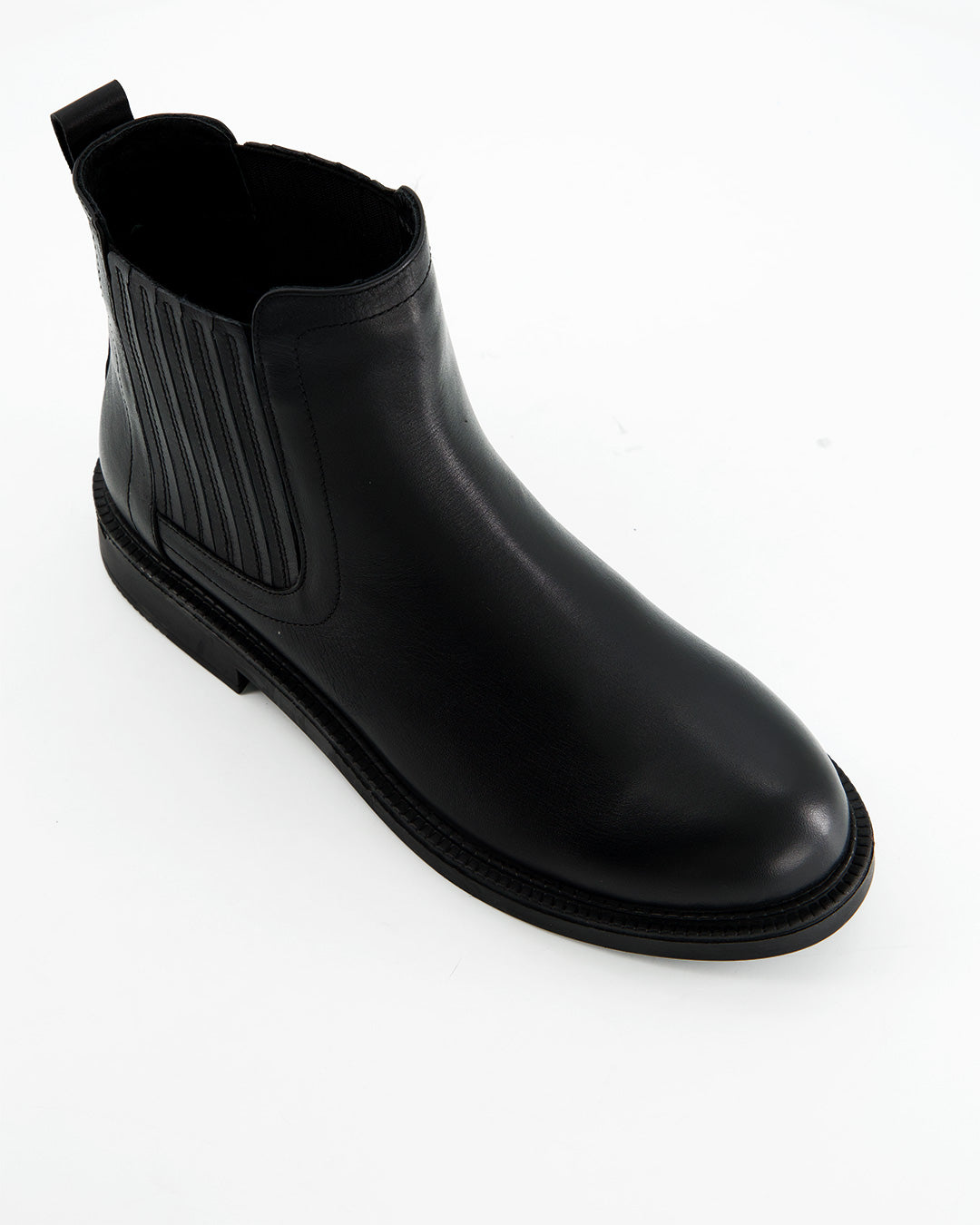 Botines planos de piel negro - Seam