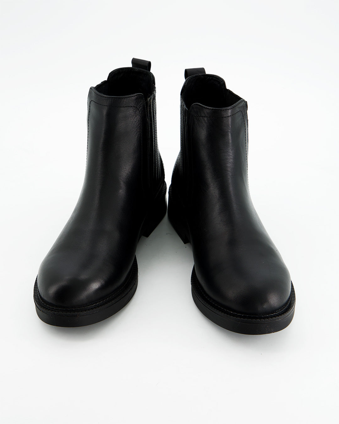 Botines planos de piel negro - Seam