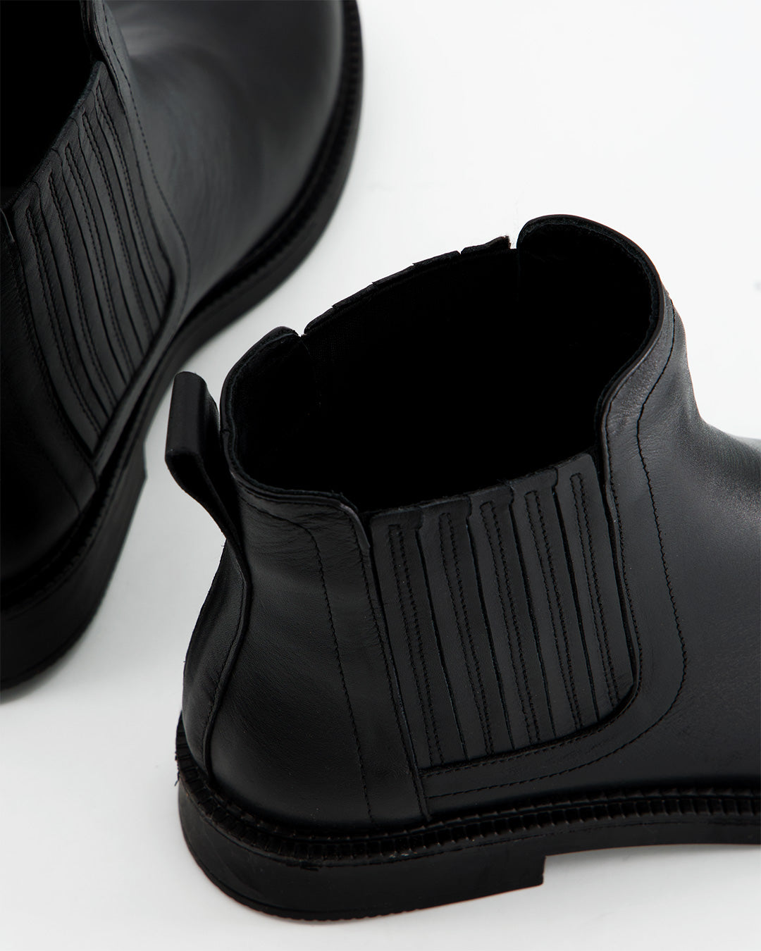 Botines planos de piel negro - Seam