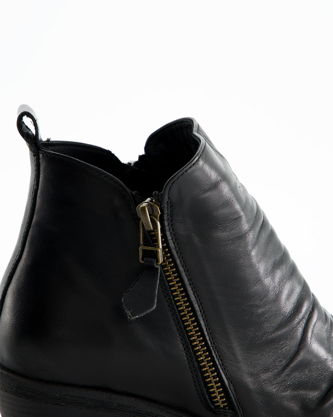Botines efecto arrugado negros - Plik