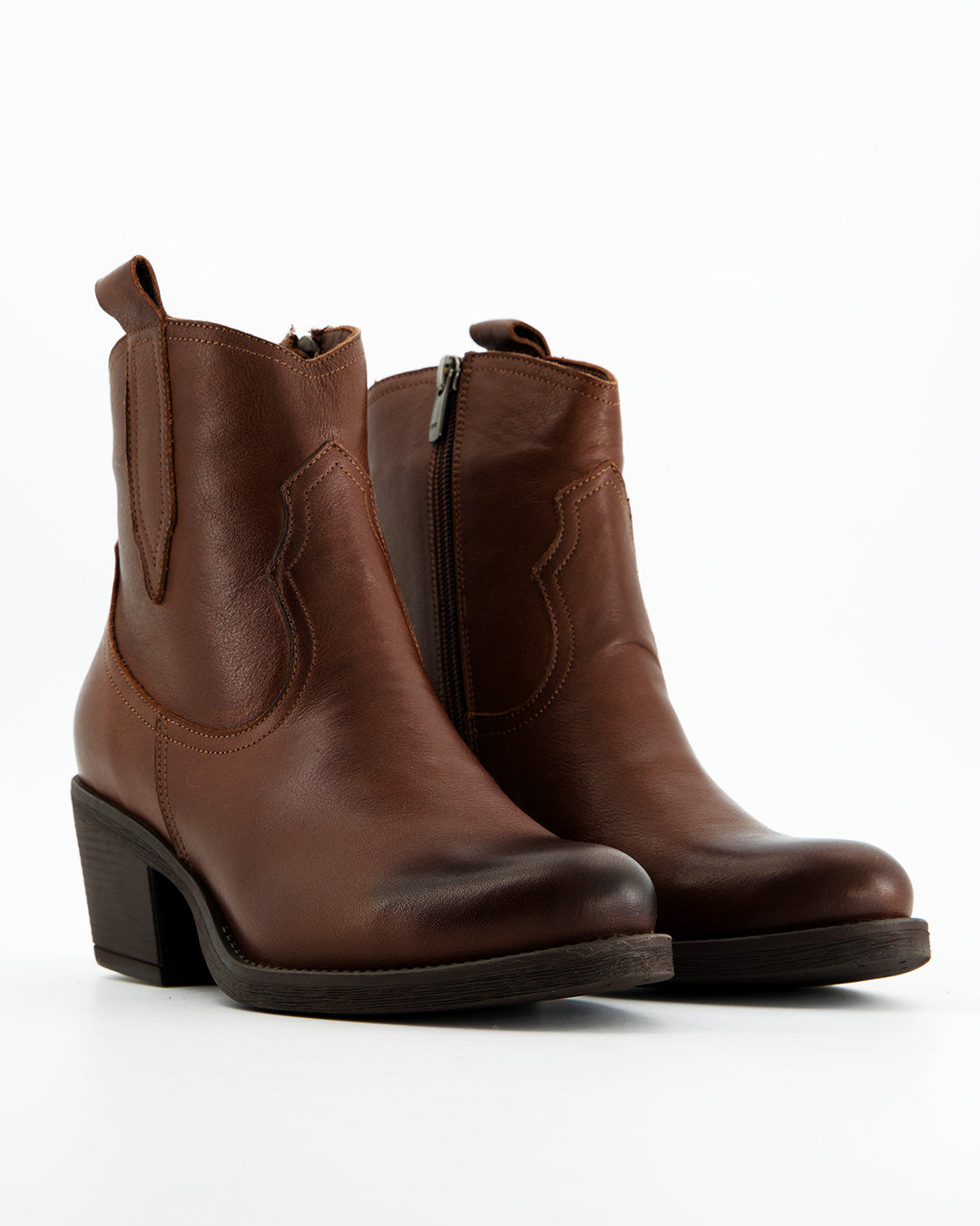 Botines marrones de cuero - Yamp
