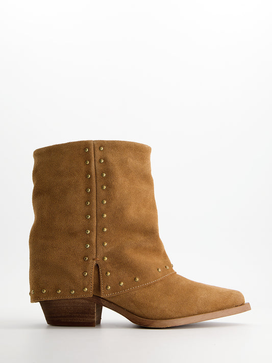 Botines cowboy de ante con tachuelas - Conar