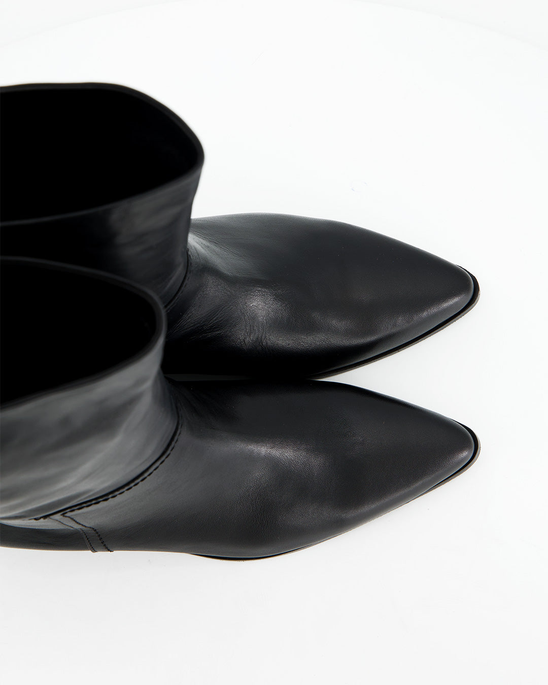 Botas de piel negra caña media - Loop
