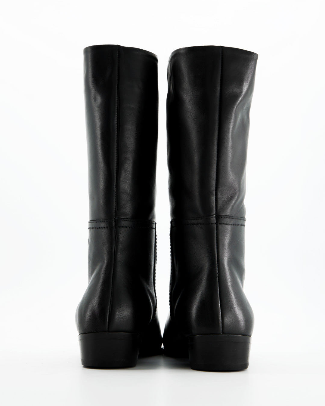 Botas de piel negra caña media - Loop