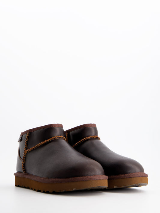 UGG Classic Ultra Mini Leather Regenerate - Botines de piel con forro interior