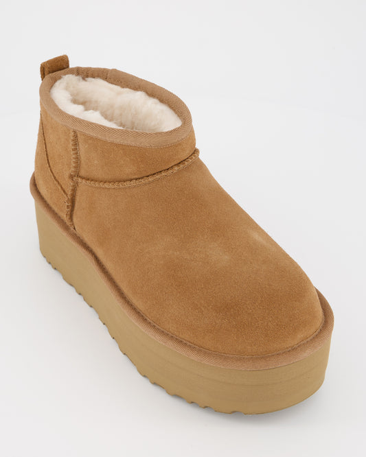 Ugg Ultra Platform - Botín de piel