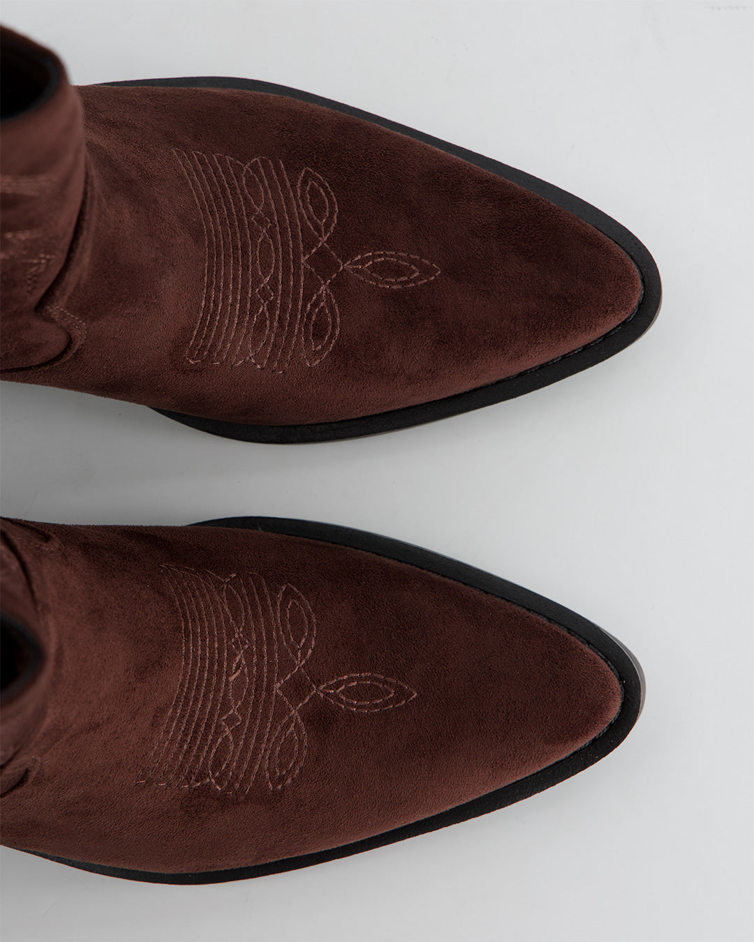 Botas cowboy de ante marrón - Brooklyn