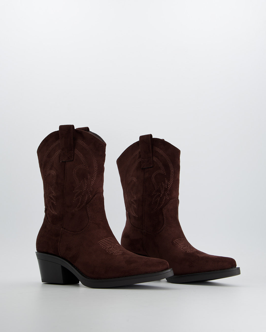 Botas cowboy de ante marrón - Brooklyn