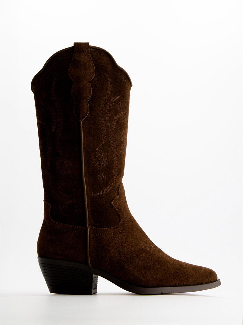 Botas cowboy de ante - India
