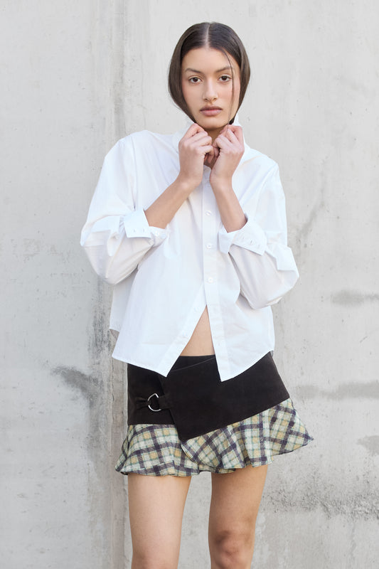 White shirt, asymmetric buttons - Yani