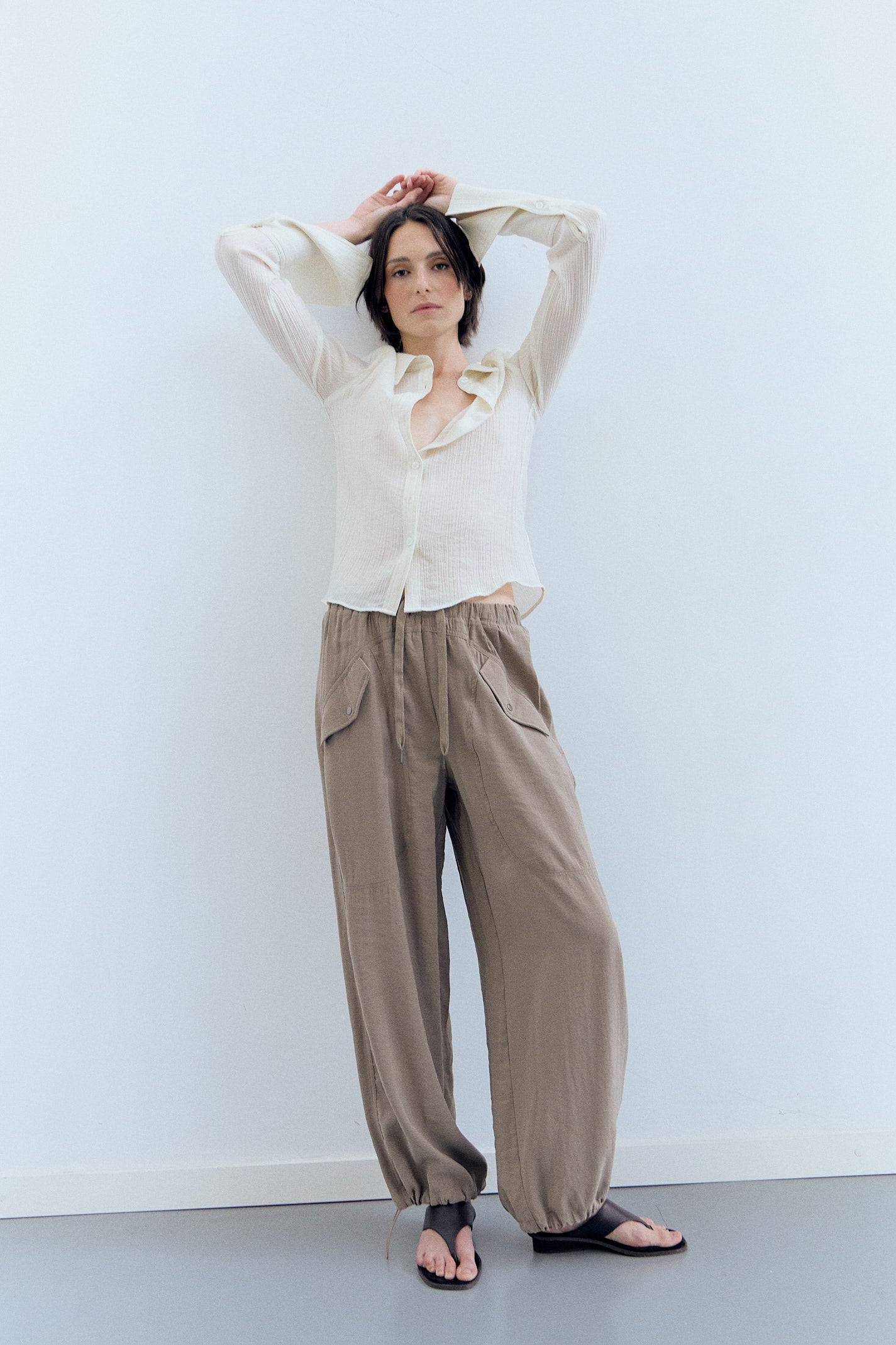 Pantalón fluido con cordón - Eve