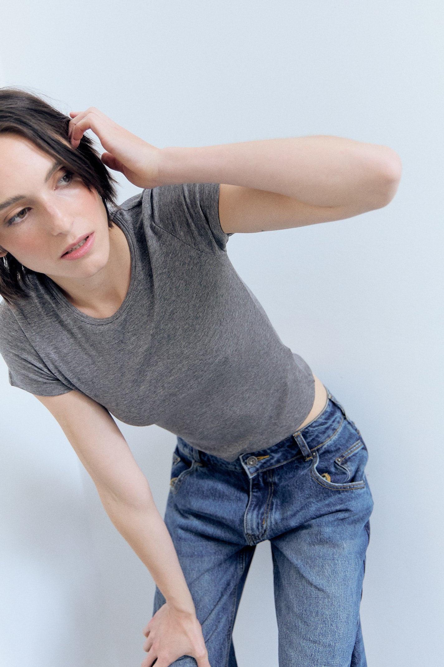 Basic flowing grey t-shirt - Funny