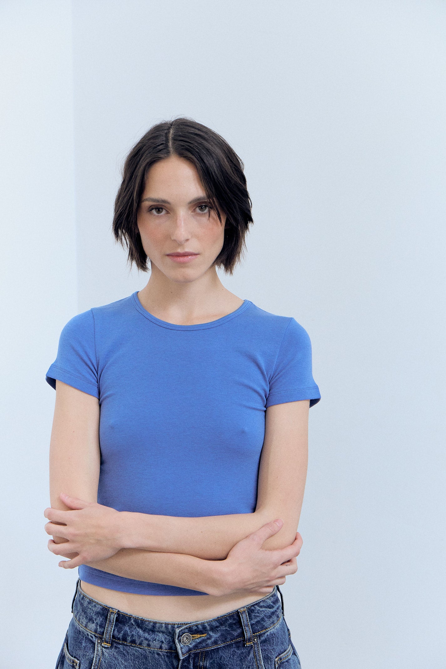 Basic flowing blue t-shirt - Funny