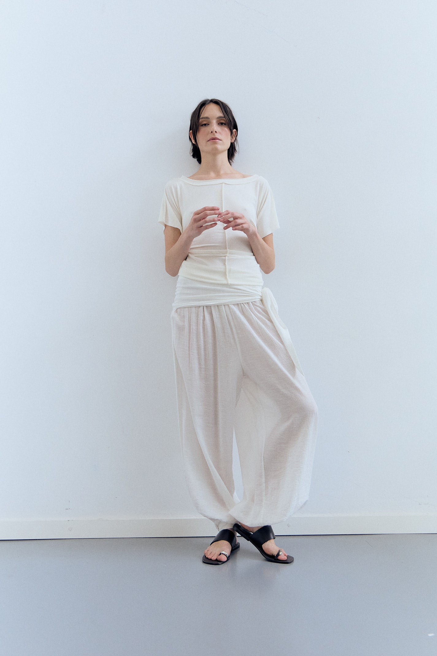 Pantalón Fluido Blanco - Aluna