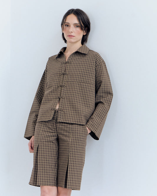 Bermudas a cuadros con pinzas - Dandi