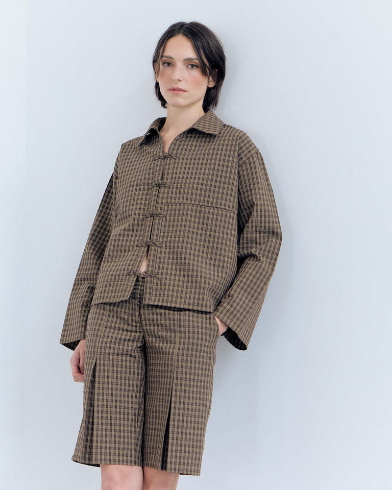 Bermudas a cuadros con pinzas - Dandi